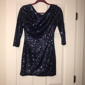 navy sequin Tobi mini dress